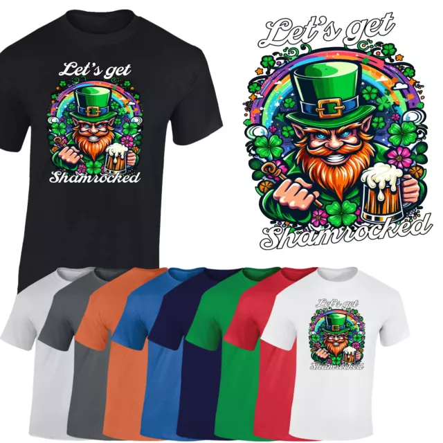 St Patricks Day Mens T-Shirt Paddys  Irish Beer Shamrocked Unisex Gift Tshirt