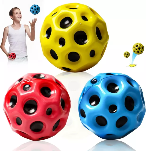 3 Stück Jump Ball, Moon Galaxy Ball, Hohe Bounce-Loch-Ball, Space Ball Moonball,