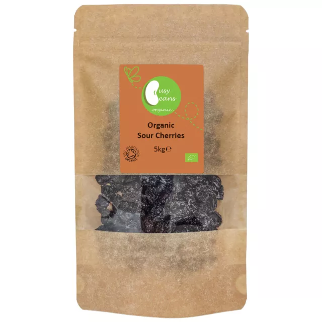 Organic Sun Dried Sour Cherries -Certified Organic- by Busy Beans Organic (5kg)