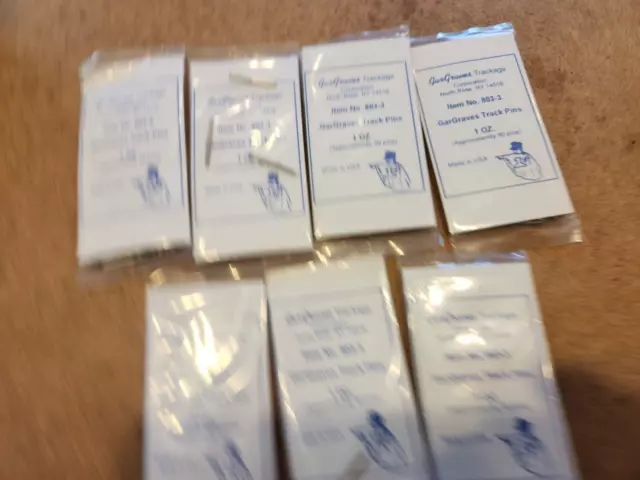 (7) Packs of Gargraves 803-3 Steel Track Pins  (Pack of 80) - NEW IN PACKAGE