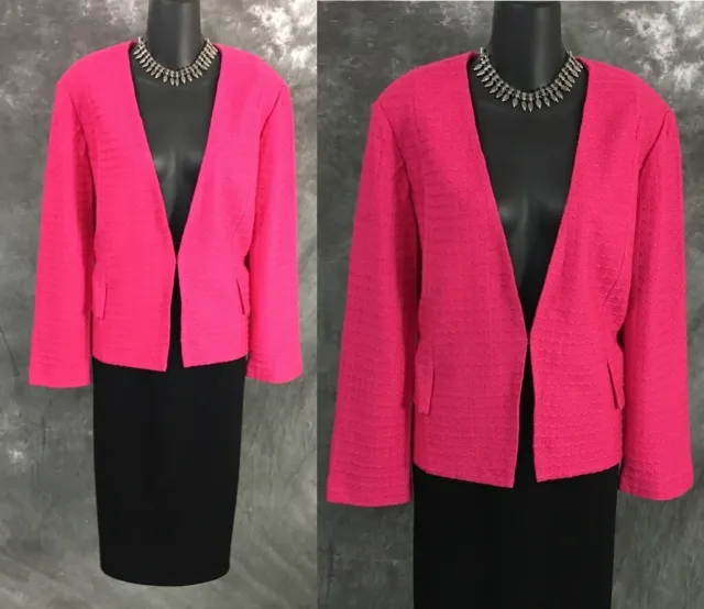 BEAUTIFUL St John jacket knit pink suit blazer size 16