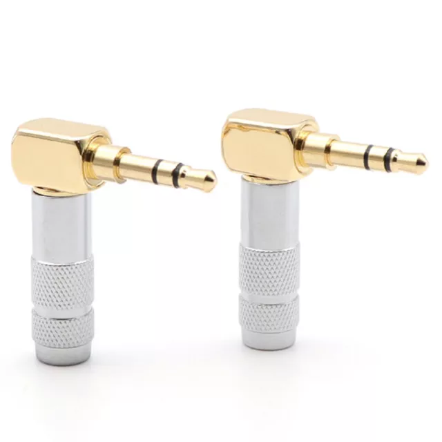 3.5mm L Shape Jack Gold Plated 90 Degree Angle Audio Connector Audio Plug9504