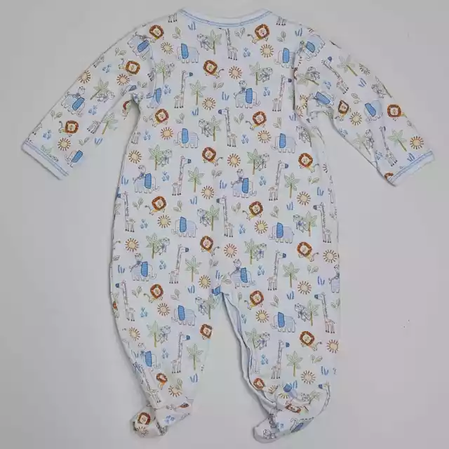 Kissy Kissy Pima Cotton Jungle Animal Safari Coverall Footed Sleeper Baby 3-6M 2