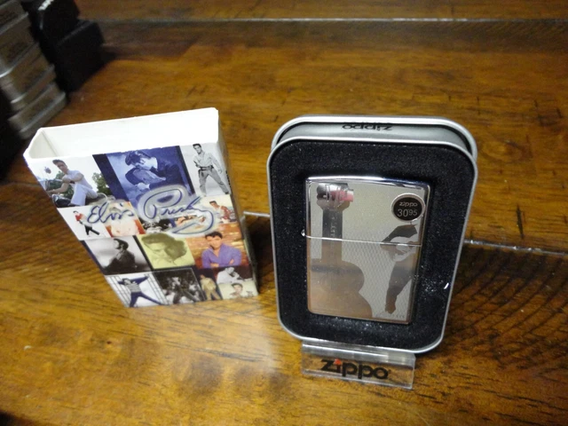 Elvis Presley And Guitar Zippo Lighter Mint In Box 2007