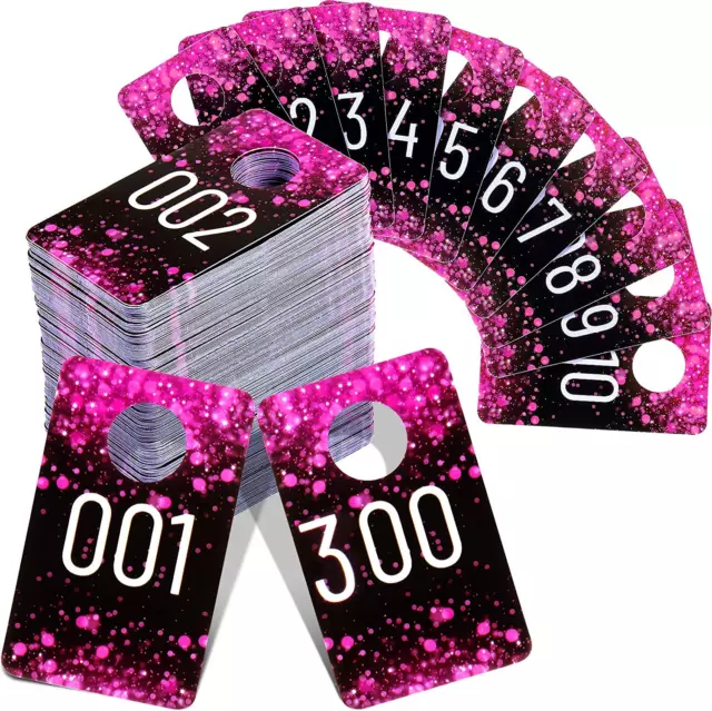 Jetec Live Plastic Number Tags Consecutive Tag, Reusable Normal Reversed Image