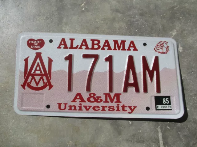 Alabama A & M  University  license plate #    171AM