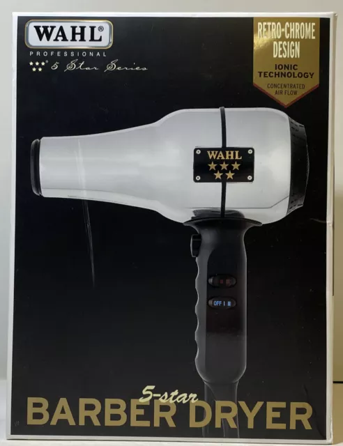 Secador de pelo de peluquería Wahl Professional serie 5 estrellas diseño iónico retrocromado. NUEVO