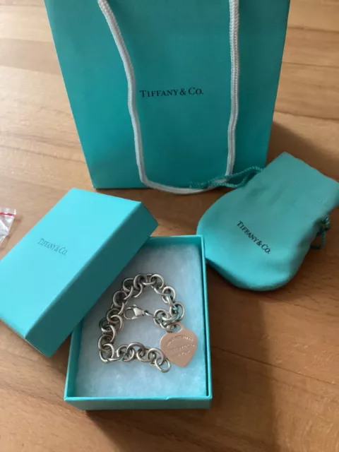 Tiffany&Co Return to Tiffany Armband Silber mit Herzanhänger aus Rubedo