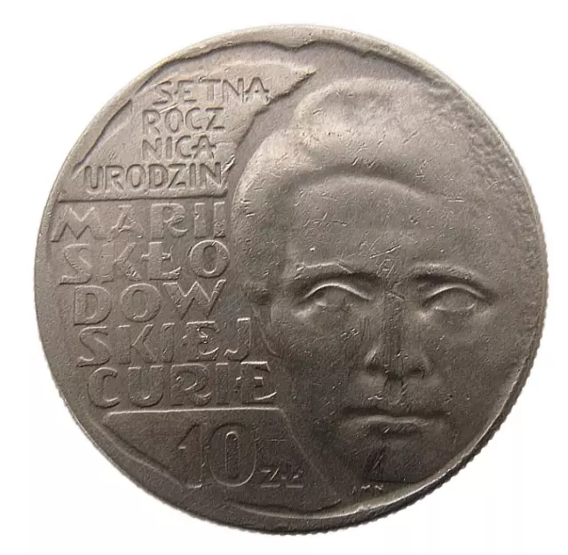 Poland 10 Zlotych 1967 Maria Skłodowska - Curie Commemorative