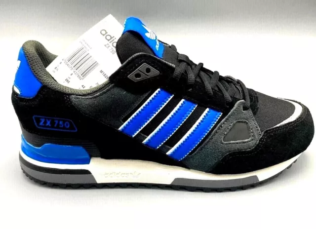 Adidas ZX 750 Originals Mens Shoes Trainers Uk Size 7 - 12 M18261 Black / Blue