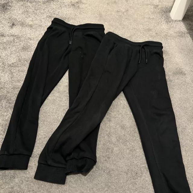 2 X ASDA George Boys Black Joggers. Age 7 8. Used 0.99 PicClick UK