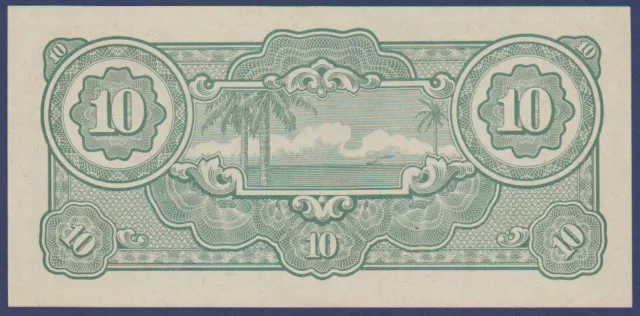 1944 JIM Japanese Invasion Money $10 Ten Dollars Malaya Borneo =UNCIRCULATED= 2