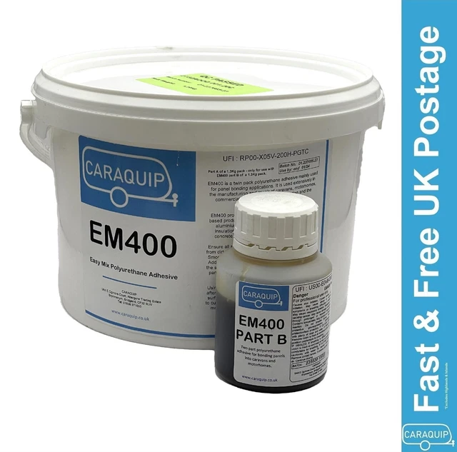 CARAVAN WALL PANEL Repair Kit A & B Polyurethane Adhesive Static