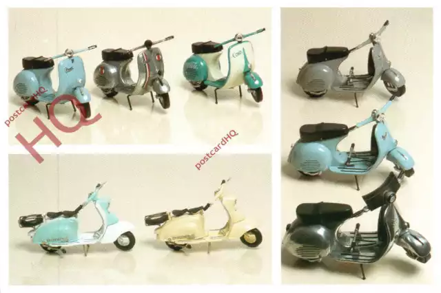 Bild Postkarte: VESPA UND LAMBRETTA SCOOTER MINIATUREN