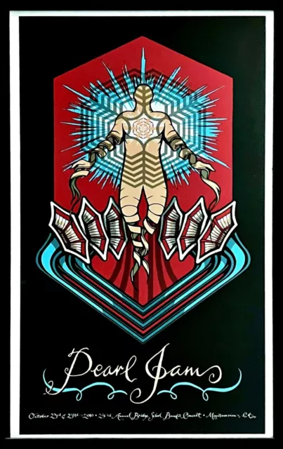 PEARL JAM CONCERT POSTER - Bridge School Benefit, Oct.23-24 2010 - Brad Klausen