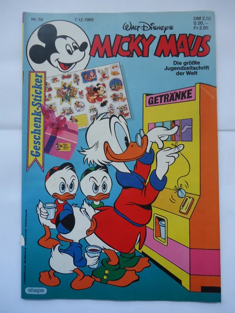 Micky Maus Heft Nr.50 vom 7.12.1989 mit Mini-Comic Nr.31  und Beilage