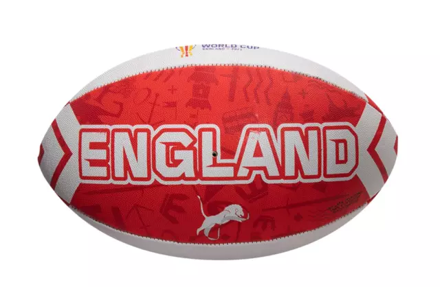 England Steeden Rugby Ball (Size 5) Rugby League World Cup Ball - New 3