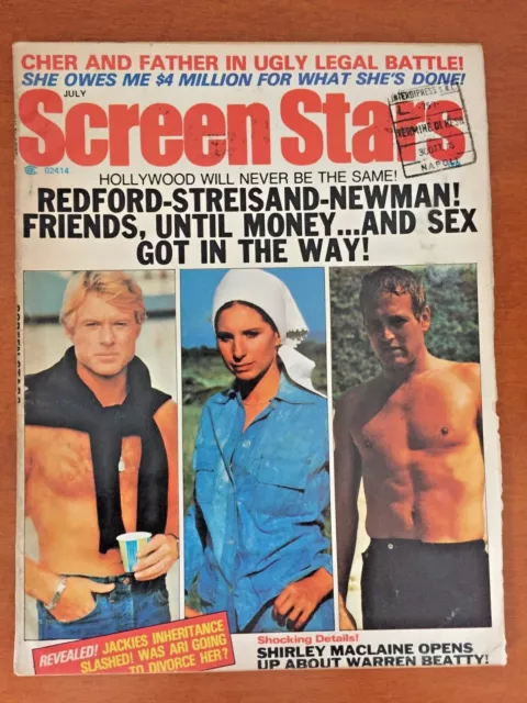Screen Stars July 1975 Redford Streisand McLaine Beatty