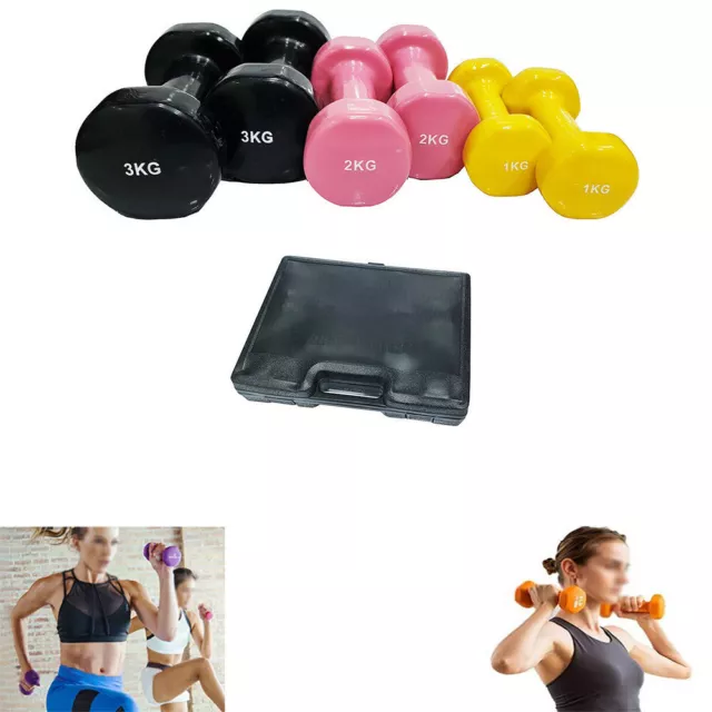 Dumbbell Weights Set Aerobics Gym Class Workout Ladies Yoga Pilates UKDC.