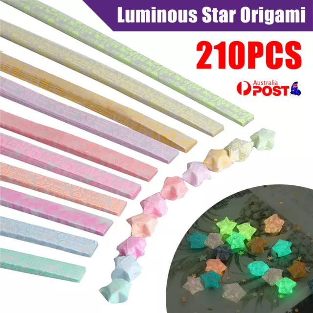  420 pcs Luminous Origami Star Paper Strips, Star Paper