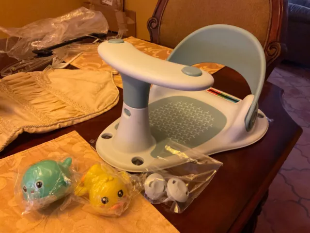 Newborn Infant Baby Bath Seat Tub Chair Anti-slip Bathtub Bathing Shower Chair