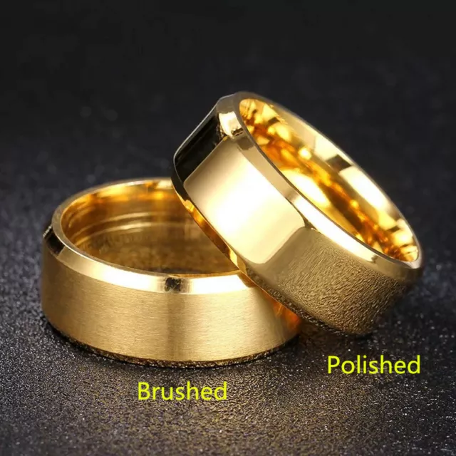 Titanium Stainless Steel 8mm Brushed Finish Men Women Wedding Band Comfort Ring 2