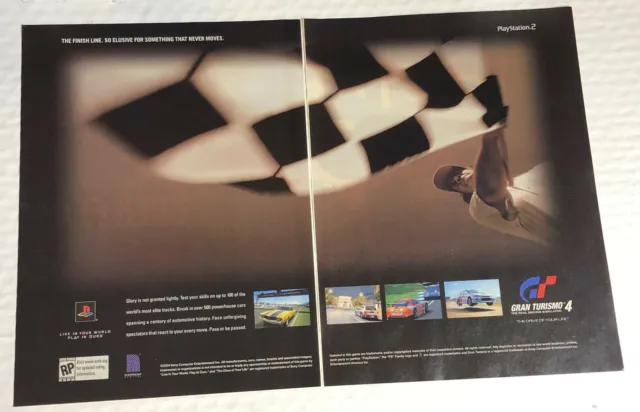 Gran Turismo 4 Rare Werbeblatt Gerahmt / Poster Ad Page Framed PS2 PSP