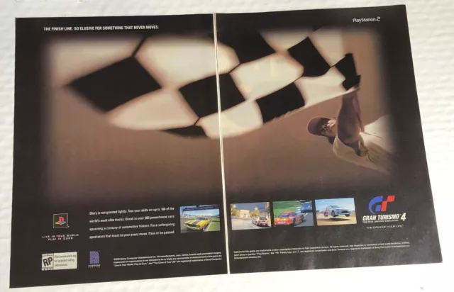 2004 Gran Turismo 4 The Real Driving Simulator Rare Poster 58x39cm PS2 PS3  PSP.