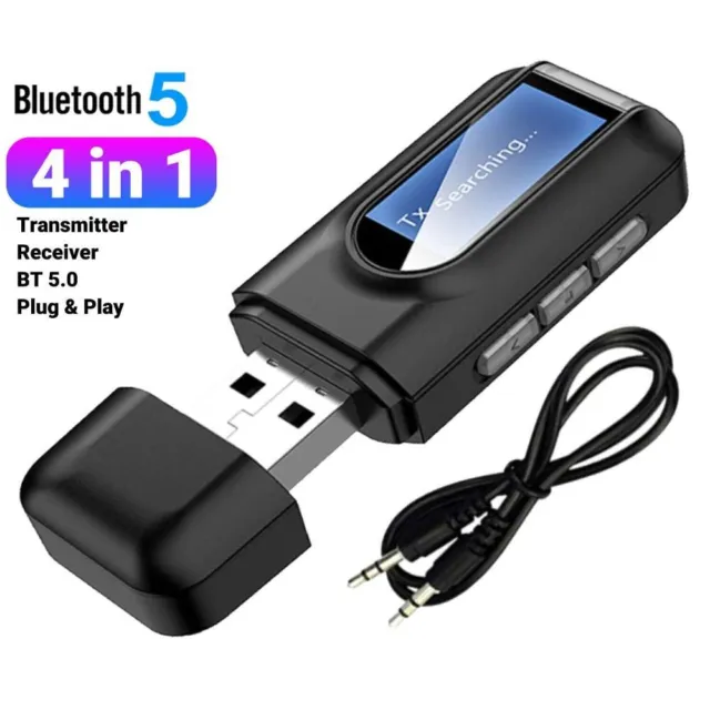 Récepteur Bluetooth 5.0 pour voiture, 3.5mm/USB, transmetteur d'appel mains  libres, lecteur de musique