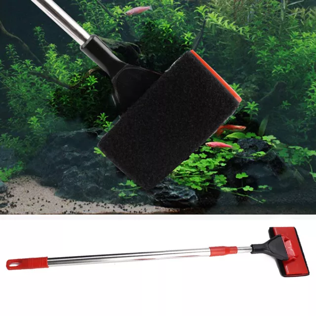 Télescope Aquarium Fish Tank Cleaner Algae Scraper Brush Fish Tank Glass Sc Qcs 2