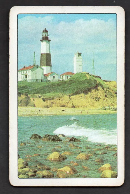 One Single Vintage Playing Swap Card : LIGHT HOUSE #02