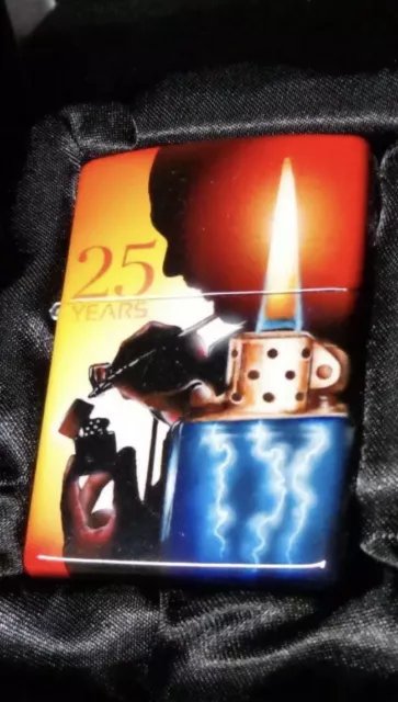 Hand Airbrushed Claudio Mazzi 25Th Anniversary Zippo Lighter Mint In Box 134/250