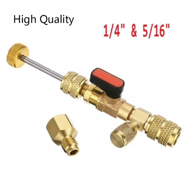 HVAC AC Valve Core Remover Dual Size 5/16 & 1/4 Port Installer Tool High Quality