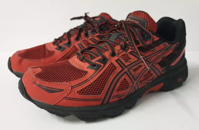 ASICS Mens Gel Venture 6 Trail Running Shoes Red & Black US Size 11 T7G1N