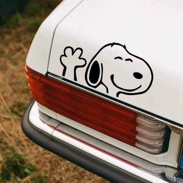Aufkleber Snoopy winken 30cm Seitenaufkleber B112 Auto Motorrad