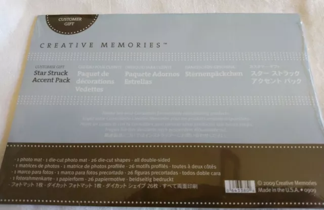 NEW SEALED Creative Memories STAR STRUCK ACCENT scrapbook album awards program