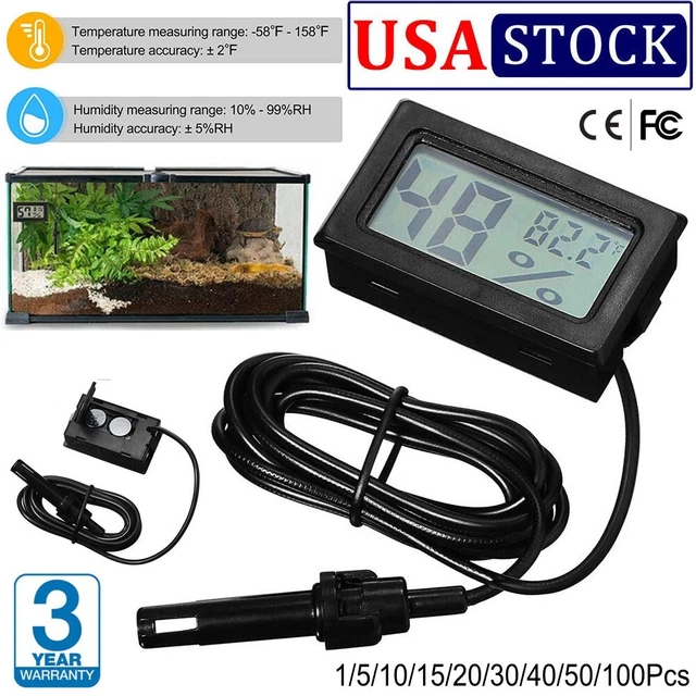 Mini LCD Digital Thermometer Hygrometer Aquarium Humidity Meter Gauge Fahrenheit