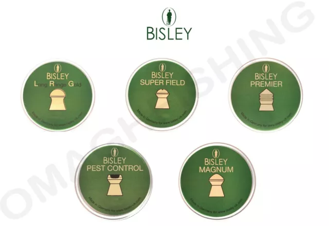 Bisley Air Rifle Pellets**5 Models**.22 / .177**Airgun Magnum Super Pest Long