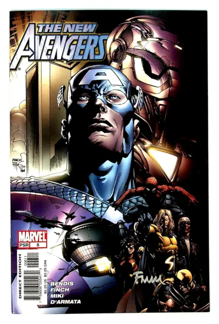 The New Avengers #6 2nd App Maria Hill Signed by David Finch Marvel Comics 2005