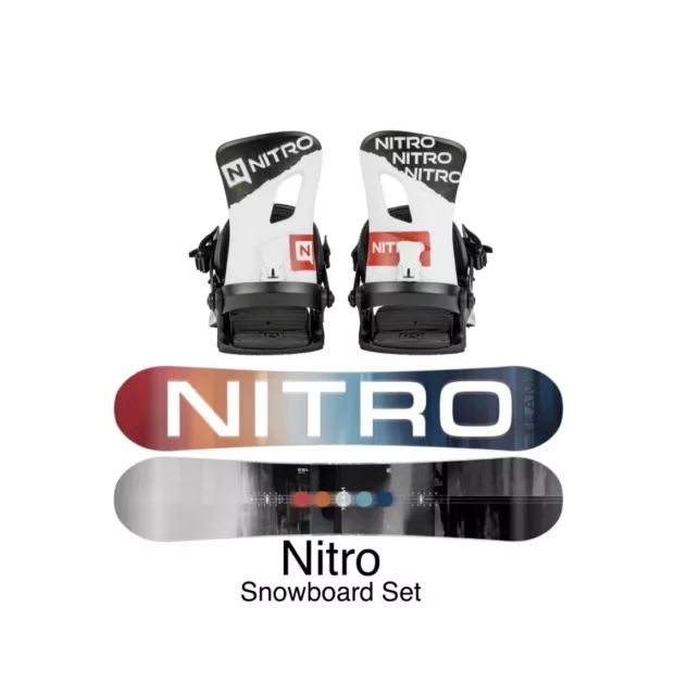 Nitro Team Gullwing Snowboard Set 162cm Wide