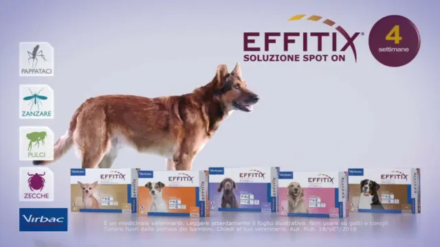 Effitix - Antiparassitario Spot On per Cani Pipette antipulci e anti zecche