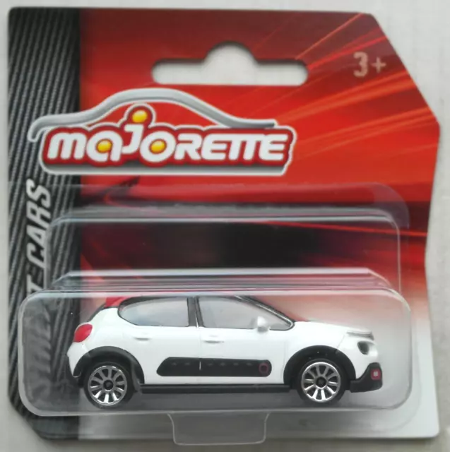 Majorette Citroen C3 III bianco/rosso nuovo/IMBALLO ORIGINALE auto car auto Groupe PSA white/red