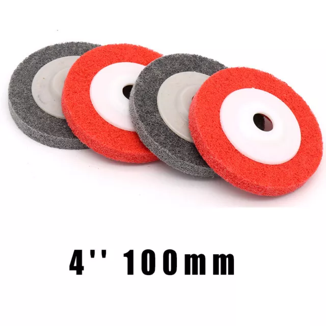 Nylon Fiber Polishing Wheel Non Woven Abrasive Disc For Metals Wood 4'' 100mm