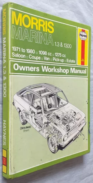 Morris Marina Haynes Owners Workshop Manual Book 1971-1980   PreLoved #073