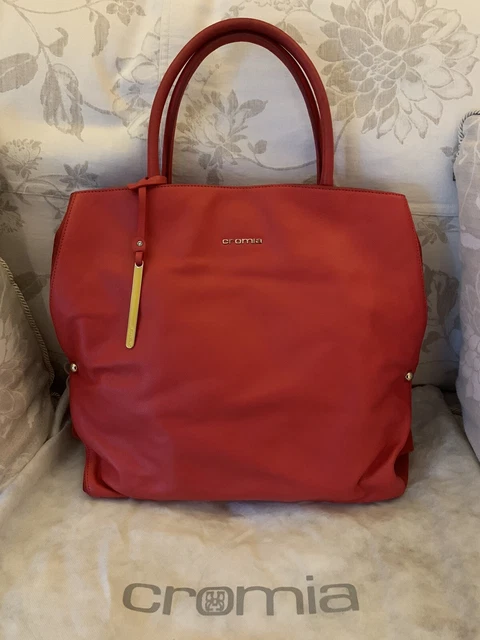 BORSA CROMIA ORIGINALE Nuova Rossa Pelle EUR 70,00 PicClick IT