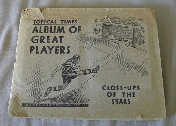 1938 Topical Times Album of Great Players Full 24/24 Cigarettes Cards + Album