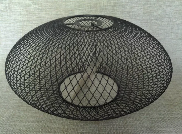 IKEA LUFTMASSA METAL WirePendant Lamp Shade 15 Oval Black 504.626.30 New w Tag 39.99 PicClick