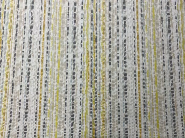 Coalville Code Streifen ockergrau Baumwollvorhang/Handwerk/Blindstoff 2
