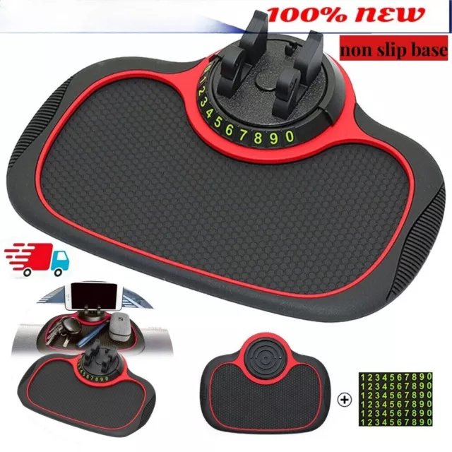 Car Stand Anti Skid Pad Non Slip Dashboard Mount Mat Number Parking Phone Holder