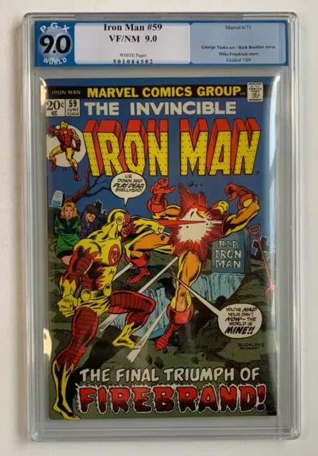 THE INVINCIBLE IRON MAN #59, Marvel Comics, PGX 9.0 White pages